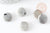 Perles rondes en jaspe gris, perles pierres, perles jaspe naturel,20mm, x5 (G1455)