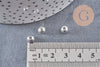 Perles rondes intercalaire acier 304 inoxydable argenté 6mm, x10 (G10854)