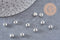 Perles rondes intercalaire acier 304 inoxydable argenté 6mm, x10 (G10854)