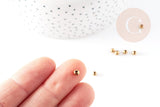 Perles rondes intercalaires laiton brut4 mm , x 100 (8GR) (G8752)