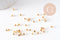 Perles rondes intercalaires texturées laiton doré 14k 3mm, x20 (G1511)