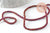 Perles rondes rose rouge métallisées verre 2,5mm, perles pour création bijoux verre, le fil de 35.8cm, x1 (G8708)