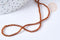 Perles rondes verre marron, marron clair facettes 2mm, x1 fil de 38cm (G7950)