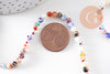 Perles rondes verre millefiori 4mm, x1 fil de 33cm (G5364)