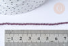 Perles rondes verre violette facettes 2mm, cristal,x1 le fil de 38cm (G7952)