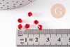 Perles toupie bicone cristal autrichien facette rouge 4mm, x20 (G7462)