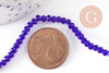 Perles toupies bleu, cristal bleu marine,Perle verre facette, 3x2mm- fil de 38 cm, x1 (G2198)