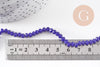 Perles toupies bleu, cristal bleu marine,Perle verre facette, 4x3mm ,fil de 49 cm , x1 (G2720)