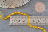 Perles toupies cristal à facette jaune 3.8x3mm, x1 fil de 32.5cm (G11343)-Perles-Gingerlily Perles