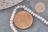 Perles toupies cristal multicolore pastel irisé 3.5x3mm, perle cristal verre facette,fil de 40cm, x1 (G6172)