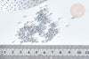 Perles tube argent métallisé mat façon Delica miyuki, x1 Sachet 8g (G7852)