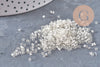 Perles tube blanc argent façon Delica miyuki, x1 Sachet 8g (G10909)