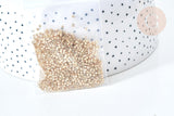 Perles tube or clair métallisé mat façon Delica miyuki, x1 Sachet 8g (G7777)