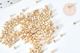 Perles tube or clair métallisé mat façon Delica miyuki, x1 Sachet 8g (G7777)