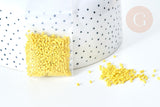 Perles tube verre Jaune vif façon Delica miyuki, x1 sachet de 8g (G7764)