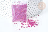 Perles tube verre Rose fuchsia métallisé mat façon Delica miyuki, x1 sachet de 8g (G7763)