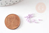 Perles tube violet clair opaque façon Delica miyuki 1.5-2mm, x1 sachet de 8gr (G9167)