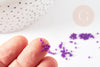 Perles tube violet foncé opaque façon Delica miyuki 1.5-2mm, x1 sachet de 8gr (G9168)