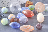 Perles verre soufflé Murano multicolore 5-20mm, x10 x20 ou x50 (G1155)