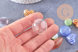 Perles verre soufflé Murano multicolore 5-20mm, x10 x20 ou x50 (G1155)