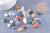 Perles verre soufflé Murano multicolore 5-20mm, x10 x20 ou x50 (G1155)