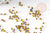 Petite Perle rocaille rayé jaune bleu,perle rocaille multicolore,perle multicolore,perle africaine,1.5x2mm, x 10gr (G2929)