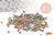 Petite Perle rocaille rayé multicolore 1.5x2mm x 10gr (G10934)