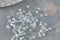 Petite Perle rocaille transparente irisée 2mm, fournitures pour bijoux, perles rocaille arc-en-ciel, x 20gr (G2928)