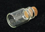 Petite bouteille en verre bouchon Liège 18x10mm, x1 (G4887)