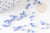 Petite perle rocaille rayé bleu blanc 1.5x2mm, x10 Gr (G9286)