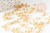 Petite perles de rocaille dorée,perles rocaille,perle verre, rocaille dorée,perlage, doré transparent, perlage,2.5mm, x 10gr (G1022)
