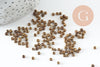 Petite perles de rocaille verre bronze 2.5mm, x10Gr (G0825)