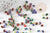 Petites Perles rocaille rayées multicolores 2.5x3mm, x 10gr (G1627)