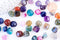 Pierre Pépite agate naturelle multicolore roulée 6-13mm non percé, x20gr (G5722)