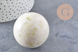 Pierre boule jade jaune naturel 47-50mm, pierre lithotthérapie décoration de la maison, x1 (G6705)