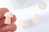 Pierre de massage champignon aventurine rose naturel lithothérapie 20-21mm, pierre lithothérapie, x1, G7547