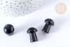 Pierre de massage champignon obsidienne naturelle lithothérapie 20-21mm, pierre lithothérapie, x1, G7550