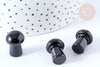 Pierre de massage champignon obsidienne naturelle lithothérapie 20-21mm, pierre lithothérapie, x1, G7550