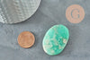 Pierre en jade d'Australie turquoise non percée 36-42mm, création pierre naturelle, x1, G6232