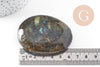 Pierre labradorite naturelle roulée, galet labradorite, pierre semi-precieuse,pierre grise naturelle, x1 (G5233)