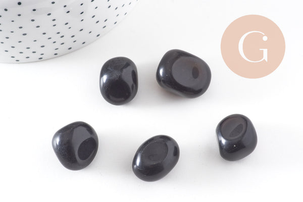Pierre obsidienne naturelle roulée 45-66mm, pierre naturelle, litotherapie,obsidienne naturelle, x20gr (G5778)