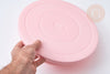 Plateau tournant à gâteau rotatif silicone rose 276x67.5mm, accessoire pâtisserie, plateau à gateau , x1 G7741