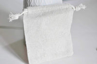 Pochette bijou coton blanc écru 12cm, x1 (G2376)