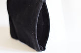 Pochette bijou velours noir rangement cadeau bijoux 12cm, x1 (G2204)