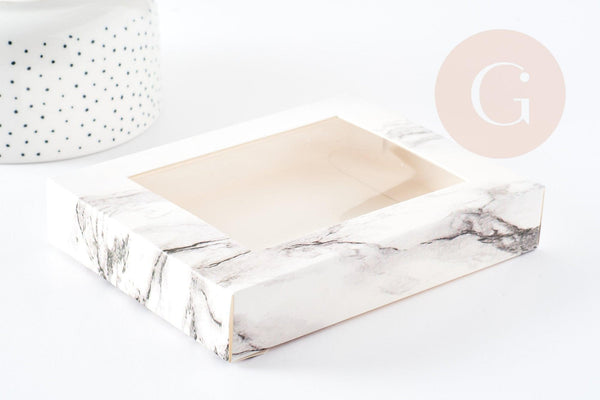 Pochette carton motif marbre 14.6x10.5cm, x1 G5108