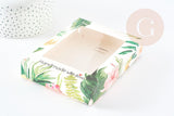 Pochette carton motif tropical 14.6x10.5cm, x1 G3168