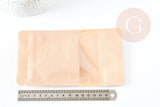 Pochette zippée papier Kraft avec fenêtre 110x185mm, x10 ou x20 (G9109)