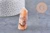 Pointe agate fleur naturelle roulée, agate fleur naturelle, pierre semi-precieuse, séance lithothérapie, x1 (G4867)