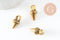 Pointes pendentif doré,rock Punk, pendentif doré, Pendentif rock, création boucles,18mm, x10 (G1577)