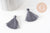 Pompon gris foncé coton,décoration pompon,accessoire coton, coton gris,25-31mm, x5 G1668